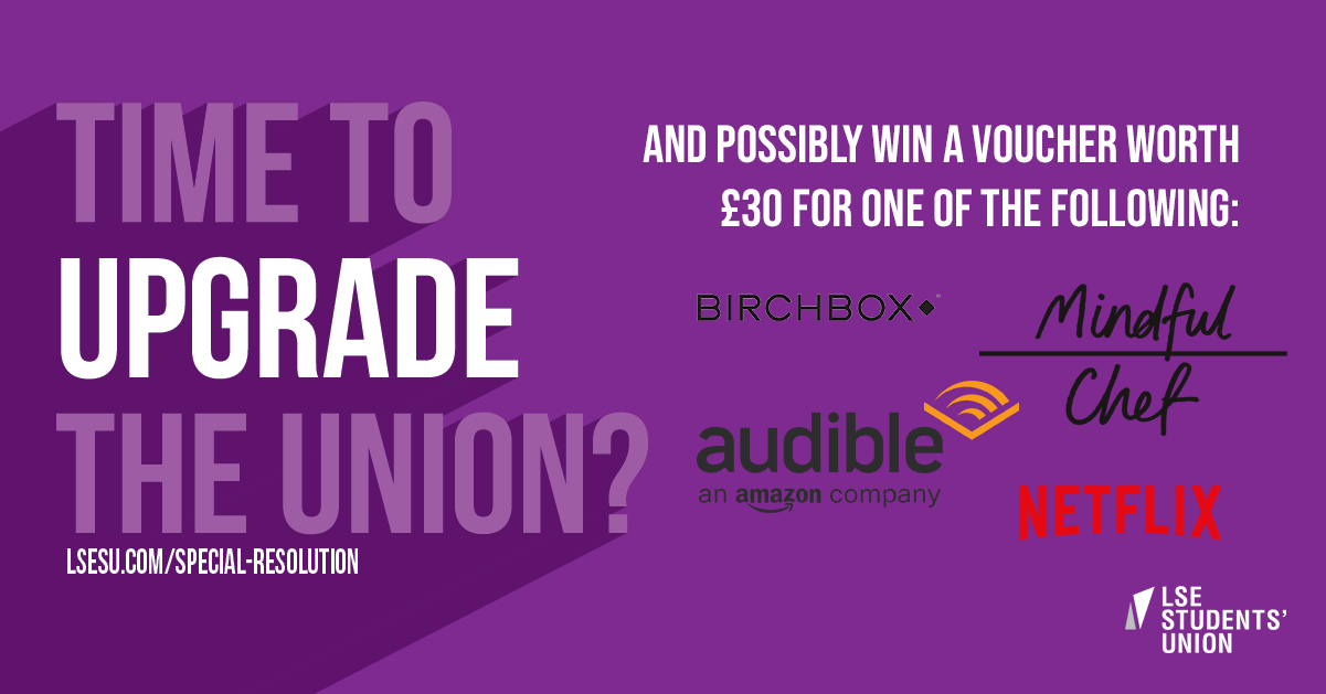 Banner text advertising time to upgrade union campaign